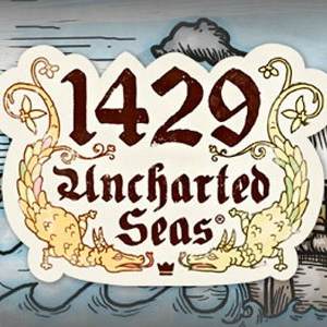 1429 Uncharted Seas kasinopelin logo. Merellinen teema. 