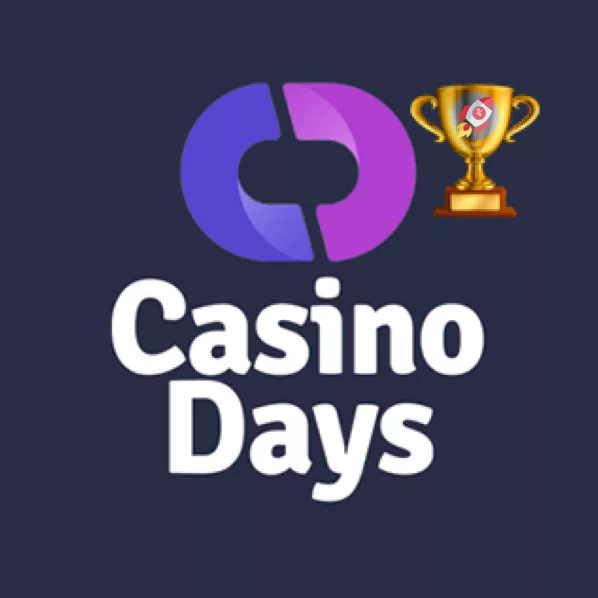 Casino Days logo ja "Parhaan kasinobonuksen palautusprosentti" palkinto. 