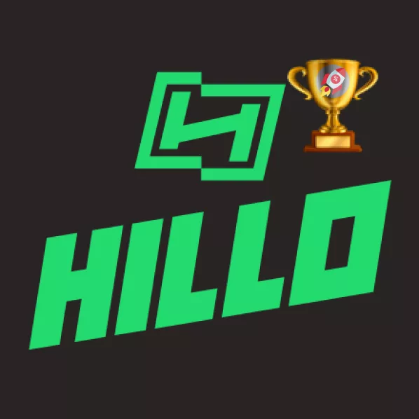 Hillo logo ja "Paras käteispalautus" palkinto.  
